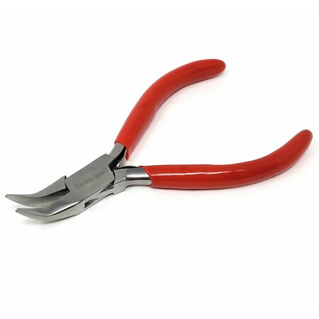 A2Z SCILAB Jewelry Making Pliers Bent Nose Professional Repair Stainless Steel Tool with Cushion Grip A2Z-ZR945